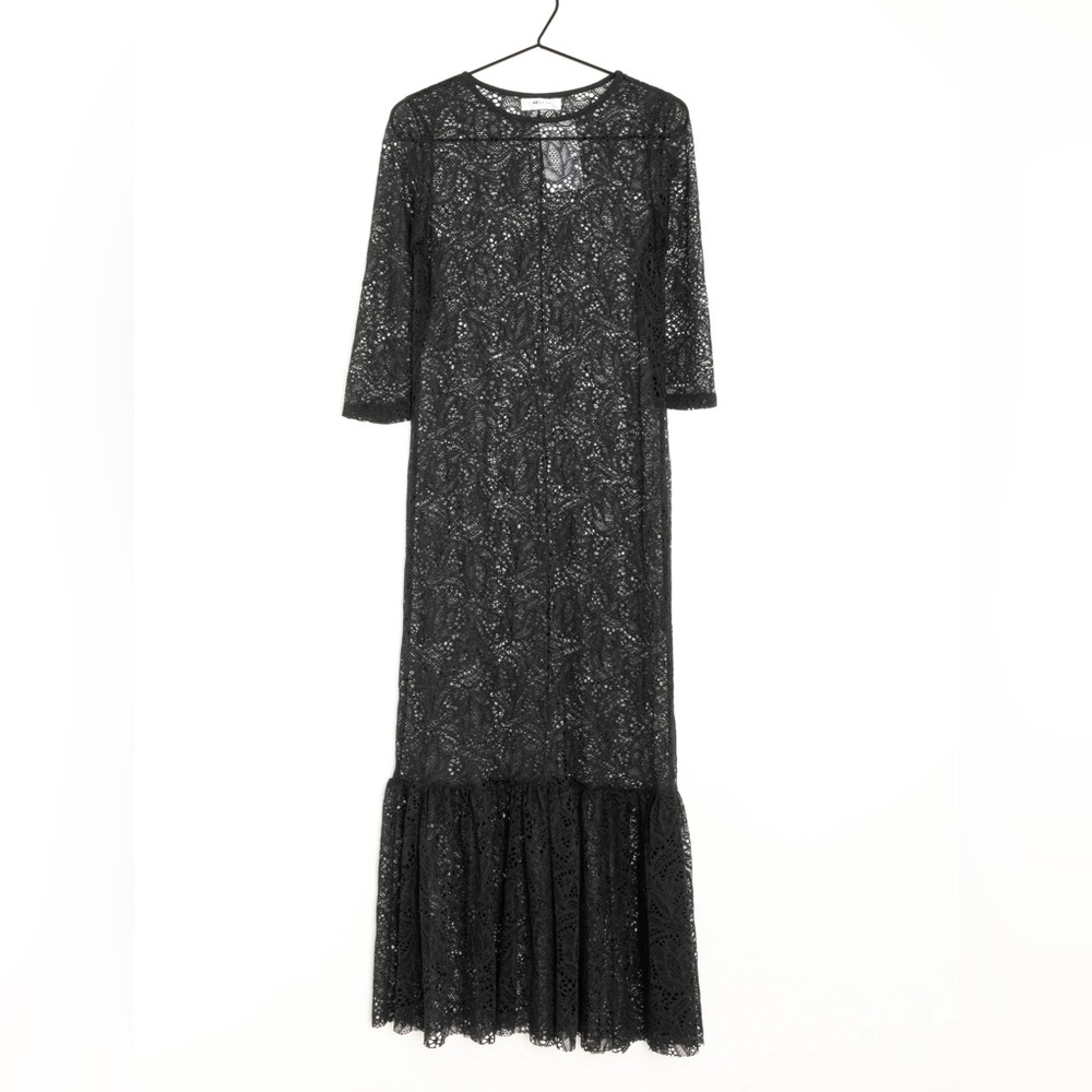 Zara Black Lace Midi Dress